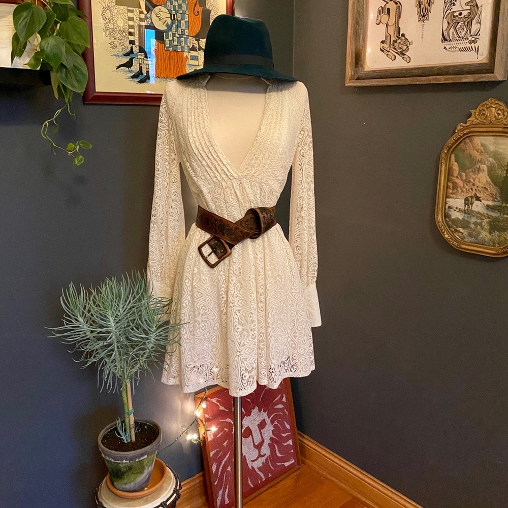 Free People Uptown lace white dress